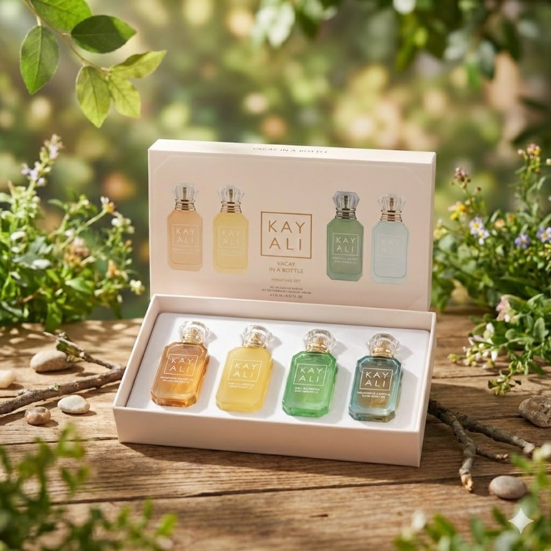 Perfume Fragrance Samples - 4*10ml 카얄리 유니섹스 향수 세트, 오래