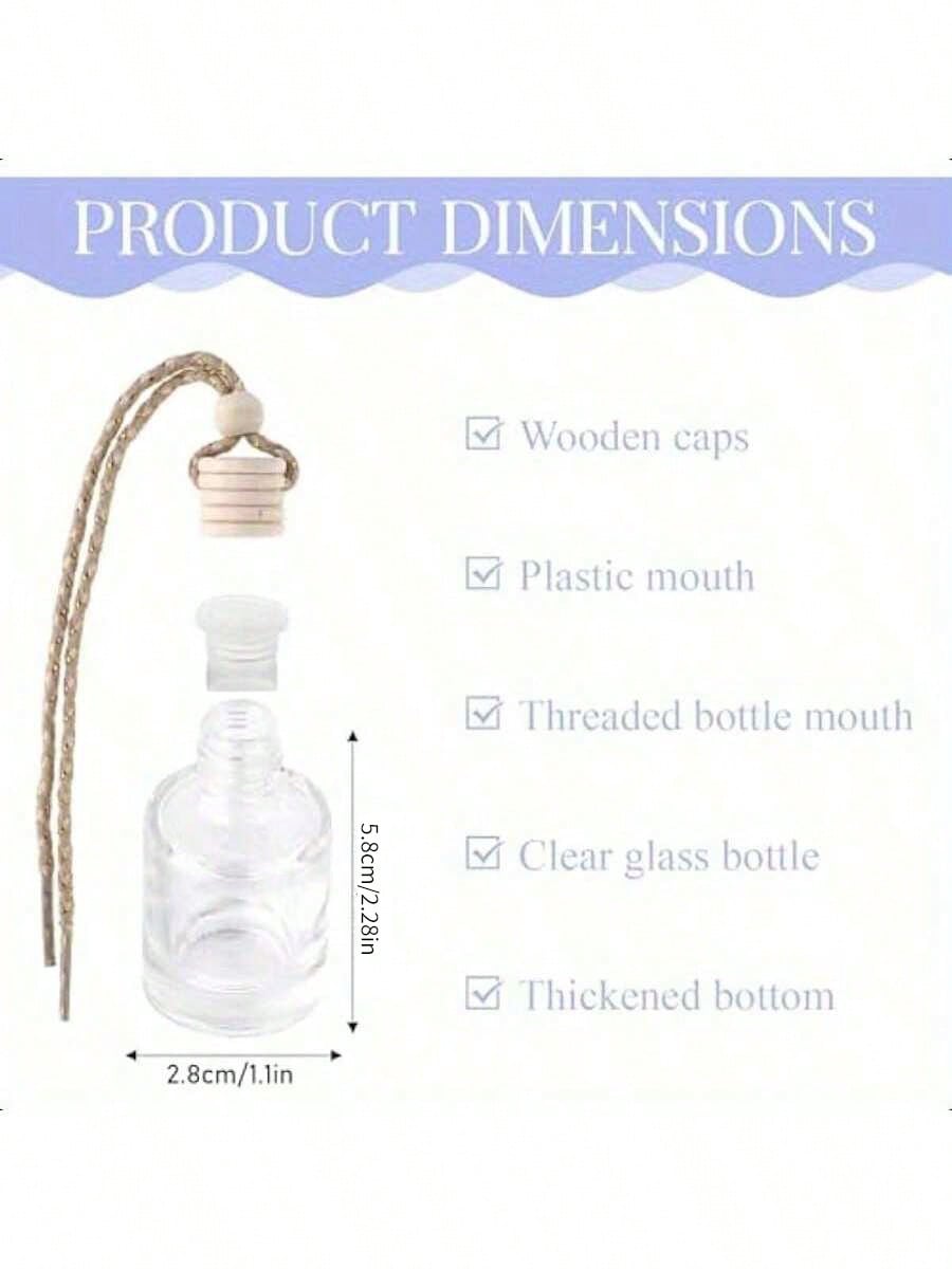 20pcs 교수형 자동차 방향제 빈 투명 유리 에센셜  - Perfume Fragrance Samples 리뷰 및 가격
