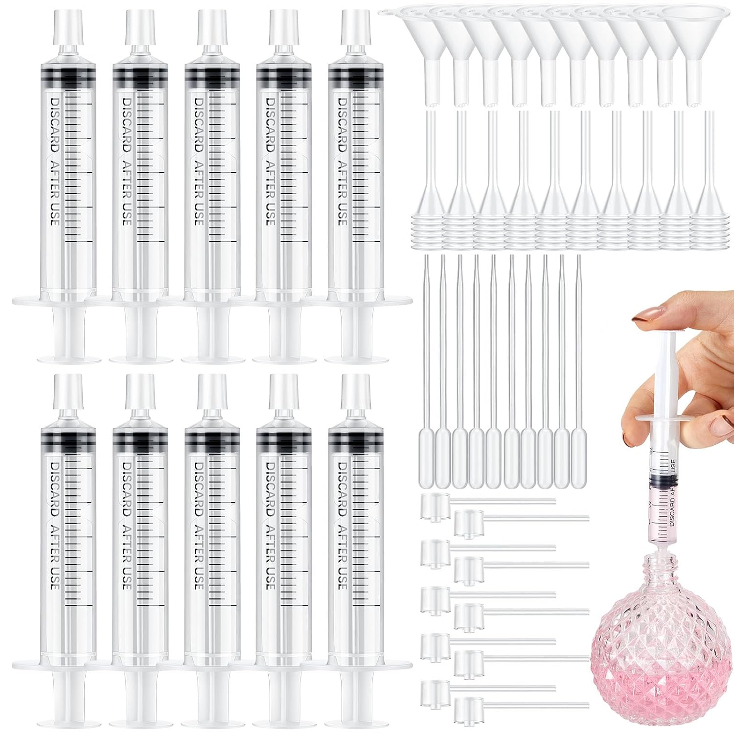 25/50PCS 향수 리필 펌프 도구 트랜스퍼 키트(당 - Perfume Fragrance Book 리뷰 및 가격