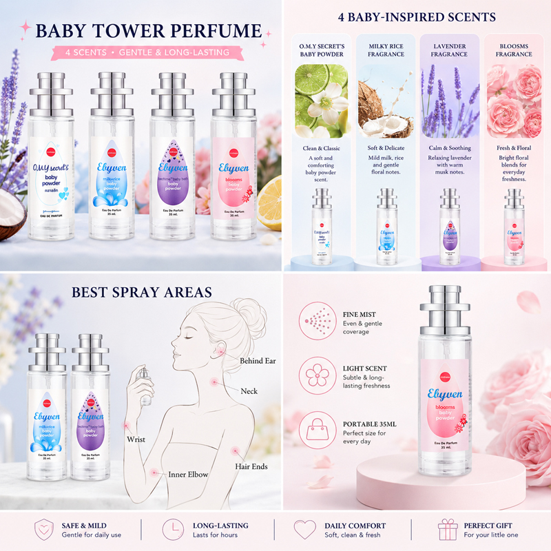 2개입 35ml 여성용 베이비 파우더 향수, 오래 지속 - Perfume Fragrance Samples 리뷰 및 가격