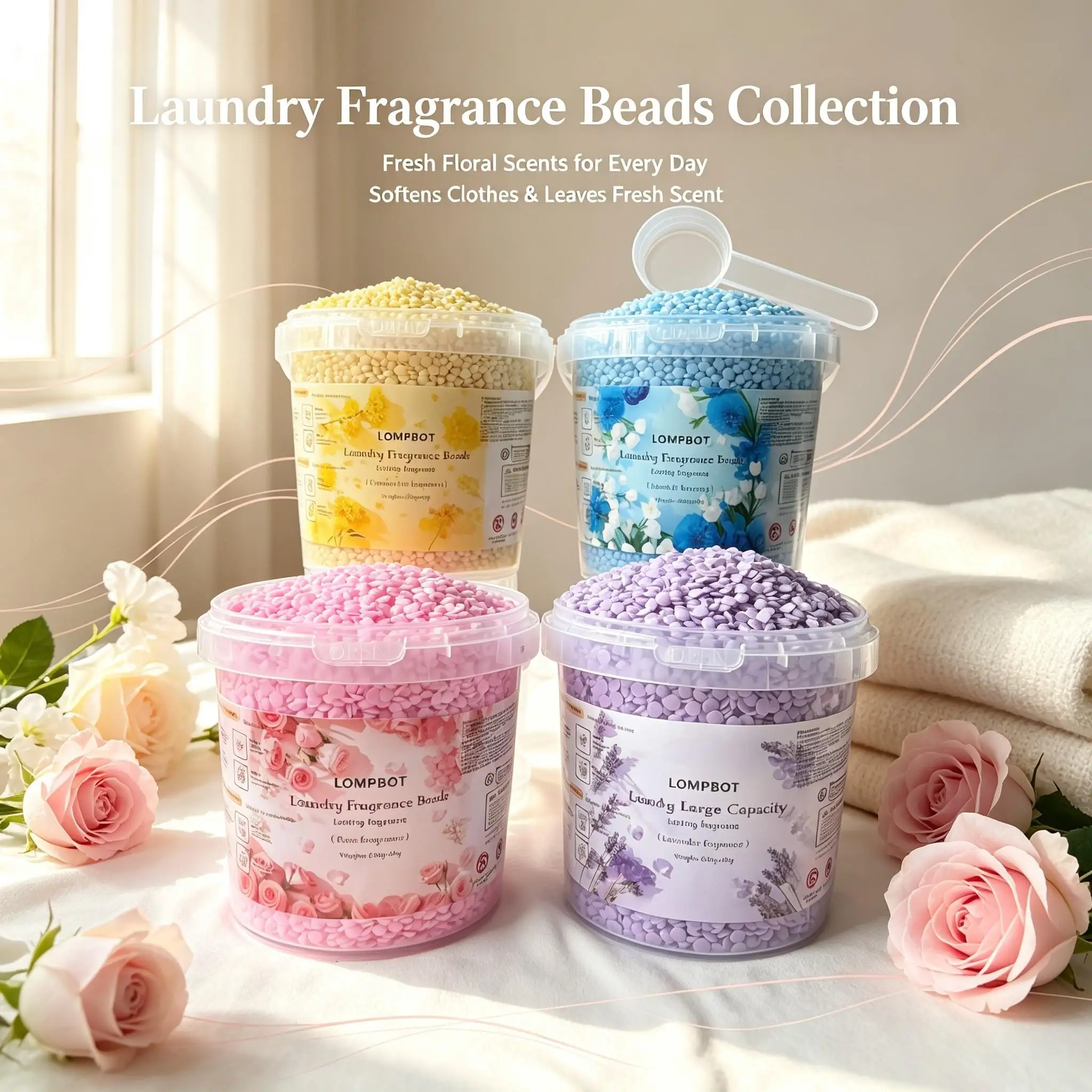 800g 대용량 세탁 향기 비즈(계량스쿱 포함), 오래 - Perfume Fragrance Powder 리뷰 및 가격
